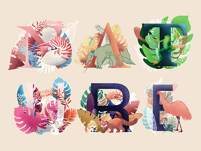 Nature 36 days of type 36days 36daysoftype alphabet animal animals artwork brand brand identity branding branding design creatures illustration life mental health natural nature procreate art textures wildlife