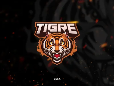 TIGER e-sport badge logo animal awesome badge branding character design dribbble emblem esport game icon illustration logo mascot shield sport tiger tigre typography vector