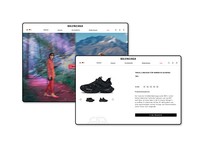 Web design Balenciaga branding design graphic design interface ux