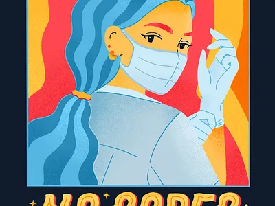 Bala Footwear: "No Capes" character color commercialillustration digital illustration doctor female illustration medical merchandise nurse