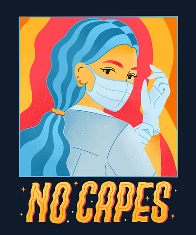 Bala Footwear: "No Capes" character color commercialillustration digital illustration doctor female illustration medical merchandise nurse