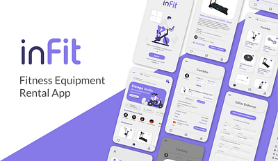 InFit - Fitness Equipment Rental App app design fitness interface design mobile ui ux