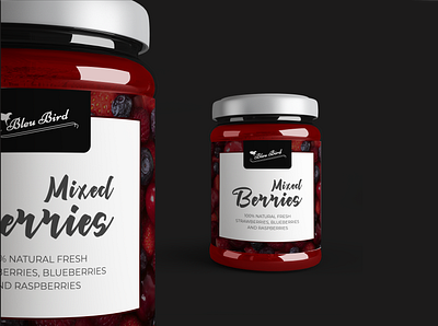 Mixed Berries Jam berries branding breakfast food graphic design jam label design labels packaging product packaging