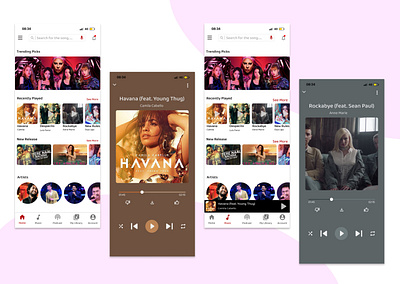 Music App app design graphic design typography user experience