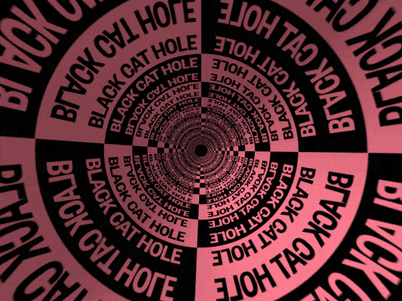 Black hole - Kinetic typography animation black hole cat gif kinetic motion motion design motion graphics type typography