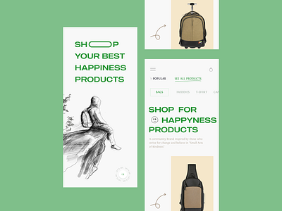 Ecommerce : Aroz Shop App Design bag shop app clean cloth app design ecommerce ecommerce app lightdesign minimal mobile personal shop app shop store top treading trean ui8 uix ux