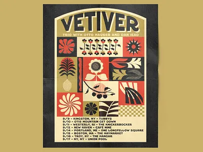 Vetiver Fall Tour Poster band band poster branding design graphic design illustration illustrator music music branding photoshop poster poster design print print design