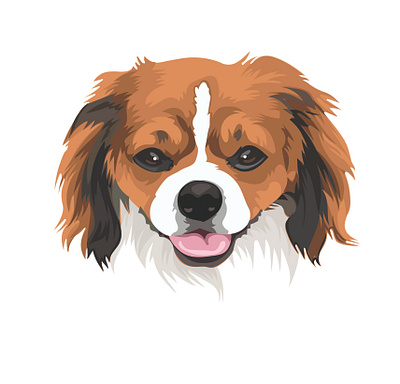 DOG FACE ILLUSTRATION illustration