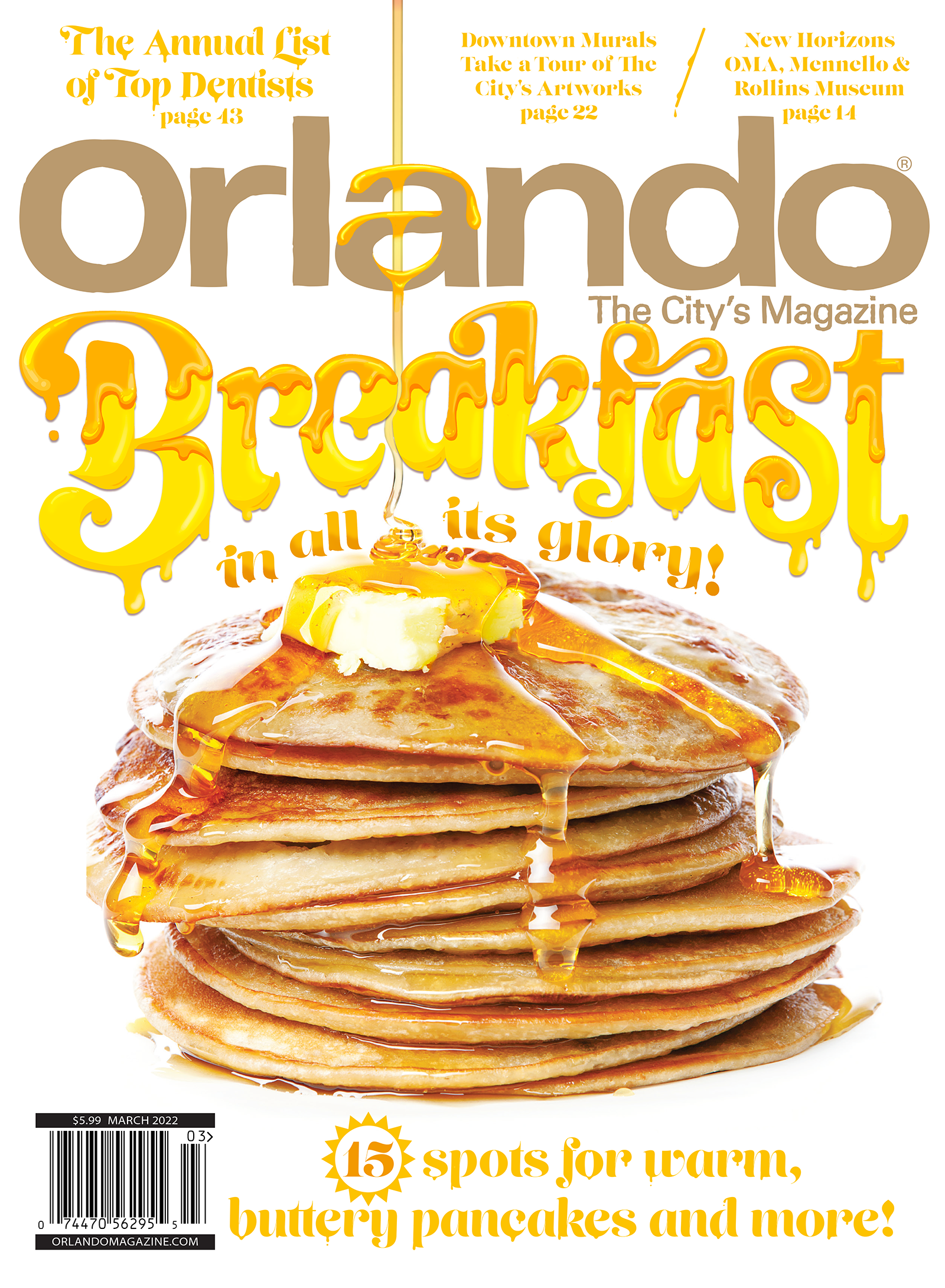 Breakfast - Orlando Magazine custom type illustration lettering orlando procreate typography