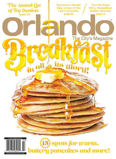 Breakfast - Orlando Magazine custom type illustration lettering orlando procreate typography