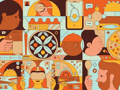 META Cafeteria adobe illustrator brand branding changethethought design egd environmental graphics graphic design illustration logo meta typography vector vector art vector illustration