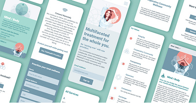 Integrative Medicine Mobile Website design health holistic medicine integrate integrative medicine mobile website site ui ux web design website