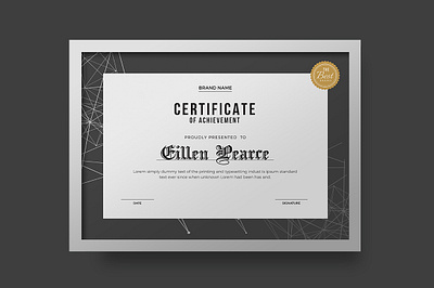 Certificate Design graduation certificate