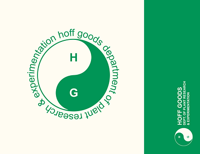 Hoff Goods Department of Plant Research branding design hoff goods plants retro ying yang