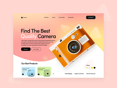 camera ui design app branding design illustration typography ui ux