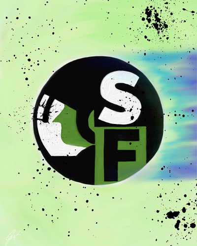 Digital Oil Painting of Old company logo for fun logo painted unofficial