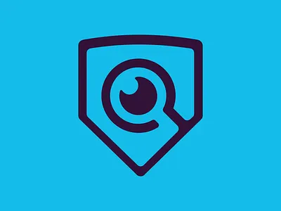 Mark from the cutting room floor blue brand branding eye eyeglass logo shield spy