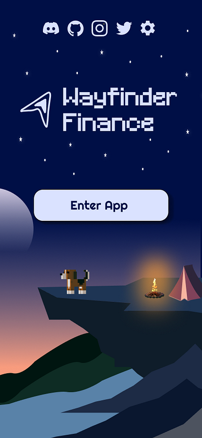 Wayfinder Finance App Home Screen Concept Dark Mode 3d animation branding design graphic design illustration logo motion graphics ui