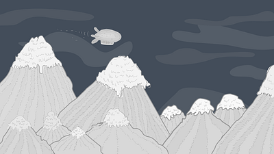 Mountains blimp mountains