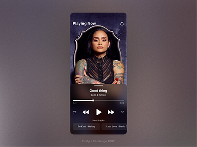 Music Player blur daily ui dailyui dailyuichallenge design minimal ui