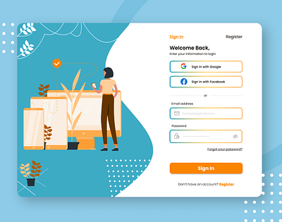 Sign In UI design figma illustration sign in ui web