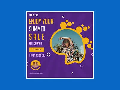 Summer Sale Promotional Instagram Post ad element facebook facebook post graphic design instagram instagram post marketing photoshop promote summer business promotional social social media summer web web banner