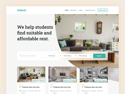 Real estate - Landing page apartment design home house landing page property real estate rent sale ui ui ux design ux web web design