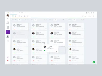 Kanban for ERP system app clean crm dashboard design erp interface interface design jumayev kanban leads list muhammad to do ui ux