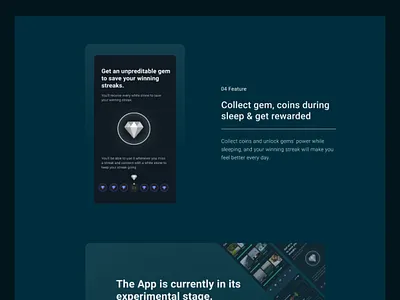 Sleep app: Motivates you to sleep on time! 5/6 alarmapp appdesign landingpage landingpagedesign product productdesign sleep sleepapp sleeptracker