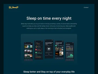Sleep app: Motivates you to sleep on time! 1/6 appdesign procuct design clean design design appdesign procuct design events green procuct design ui ux ux design