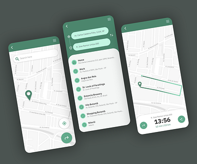 Day 020 - Location Tracker / 100 Days of UI app location app map location tracker map ui