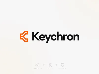 Keychron Logo Concept bold brand branding computer design geometric graphic design industrial keyboard keycap keychron lettermark logo omnitype orange portfolio rigid typography ui ux