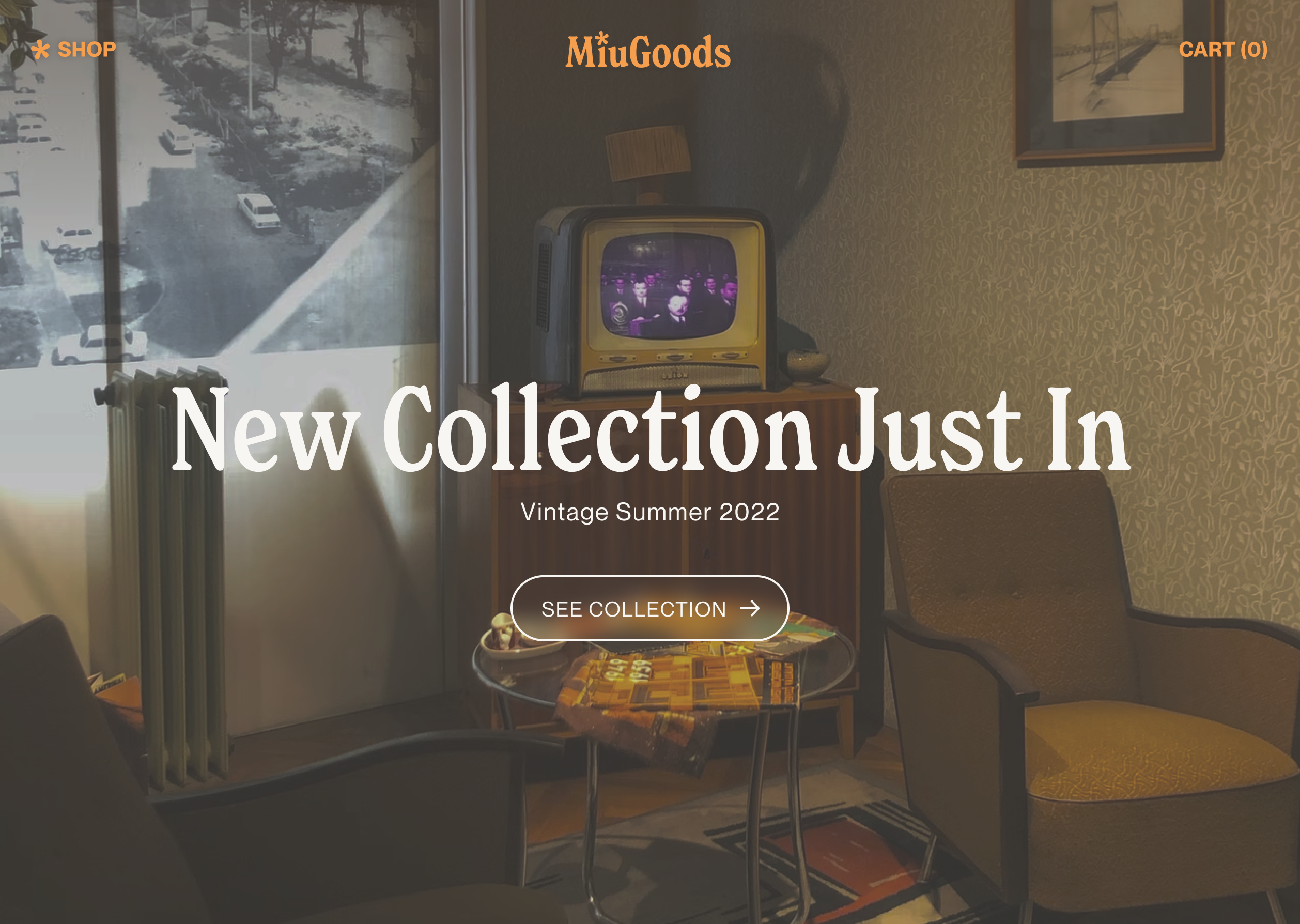 MiuGoods Homeware and Gifts branding creative ui flower logo furniture store hippie branding orange serbia serbian design ui animation website