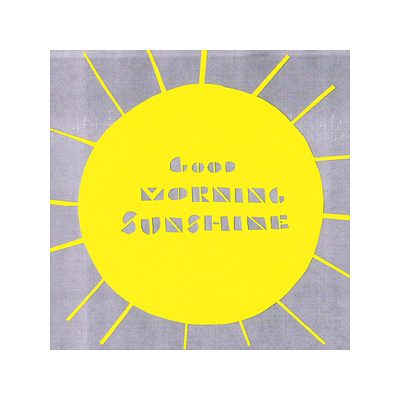 Good Morning Sunshine collage cutpaper design handtype illustration sun texture yellow sun