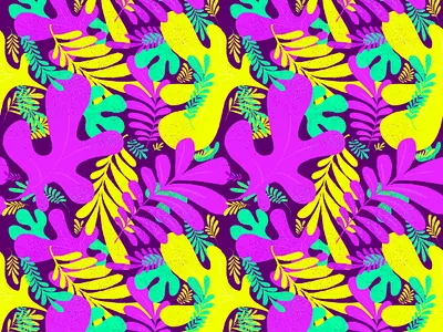 More Blobby Leaves floral illustration leaves pattern surface design texture