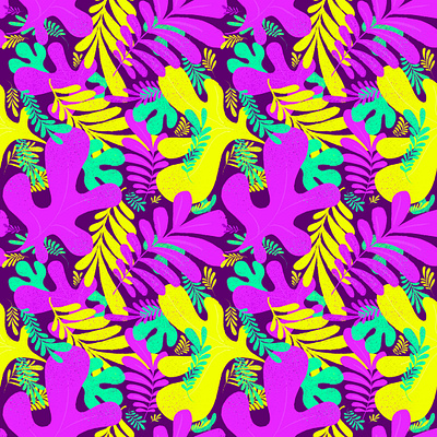 More Blobby Leaves floral illustration leaves pattern surface design texture