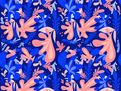 Blobby Pattern design floral illustration leaves pattern procreate surface design texture