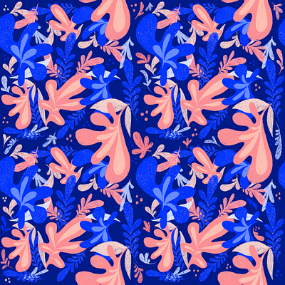 Blobby Pattern design floral illustration leaves pattern procreate surface design texture