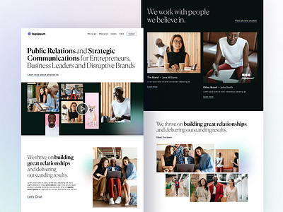 PR Agency Website Concept branding design figma ui ui design web design