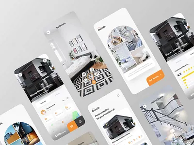Home Rent App animation app appartment augmented reality clean design home home rent illustration minimal mobile mobile app penthouse properties real estate rent app rental app ui ux virtual tour