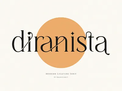 Diranista - Stylish Ligature Serif branding display font elegant font fashion font ligature ligature font logo font luxury font modern font sans serif serif social media typeface typography wedding font
