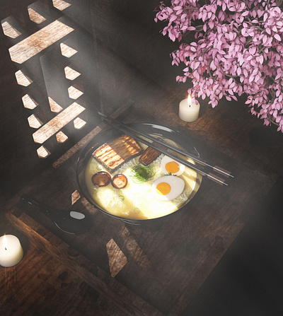 Japanese Food 3d animation graphic design logo motion graphics