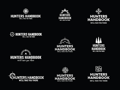 Hunters Handbook Logo Concepts adobe illustrator adobe photoshop branding design graphic design logo logo concept logo concept design logo concepts vector