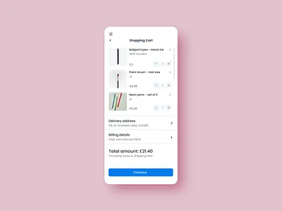 DailyUI 058 - Shopping Cart 058 dailyui dailyui 058 dailyuichallenge light mode mobile ui