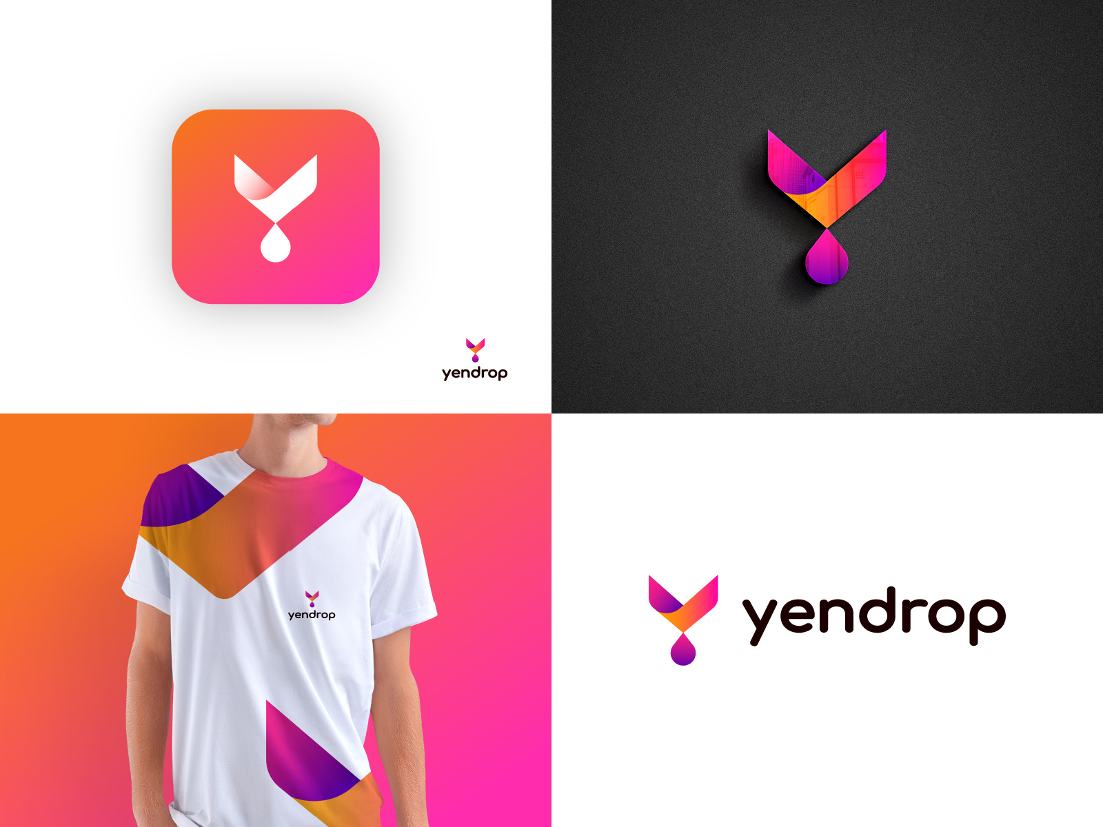 letter y drop music logo design by Masum Billah on Dribbble
