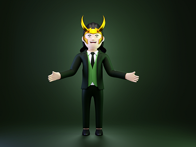 Loki- God of Mischief 3d 3d animation 3d art 3d character 3d character design 3d icon 3d illustration 3dillustration animation blender3d cinema4d design illustration ui ui design uidesign webillustration