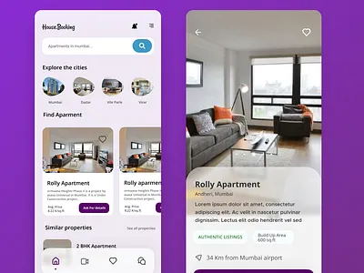 House booking App design branding design graphic design ux