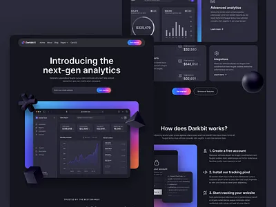 Home | Darkbit X - Tech Dark Mode Webflow Website Template software startup