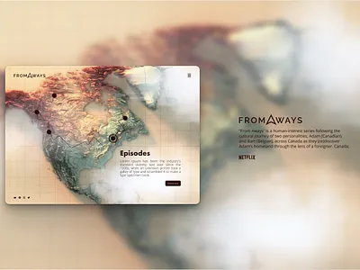 From Aways documentary website #1 3d graphic design illustration interface map mapwebsite movie website netflix webdesign