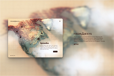 From Aways documentary website #1 3d graphic design illustration interface map mapwebsite movie website netflix webdesign